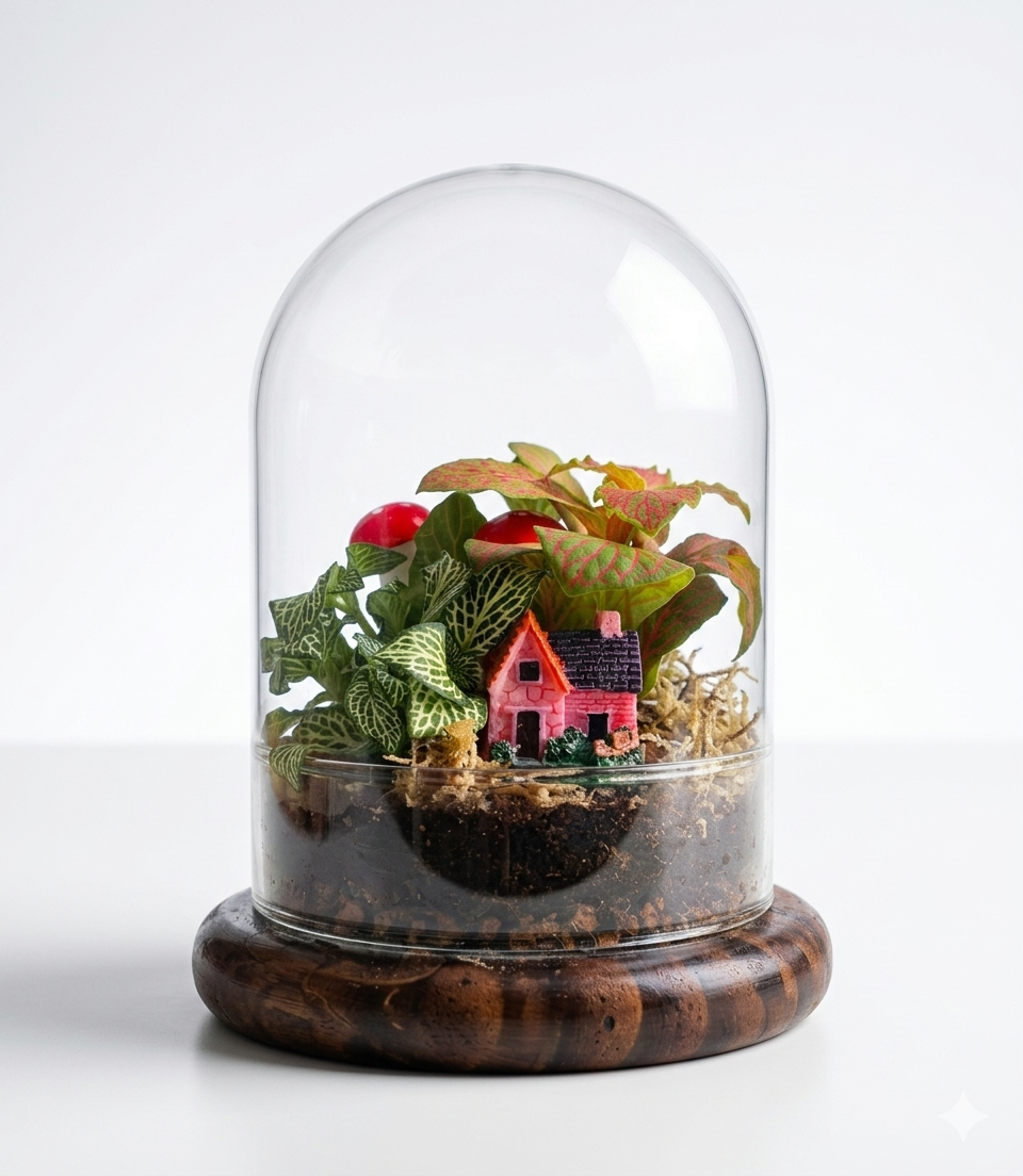 Gemini_Generated_Image_aghncgaghncgaghn Terrarium Glass Jar 12×17 cm - Image 1
