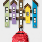 Wooden Hanger with Five Hooks