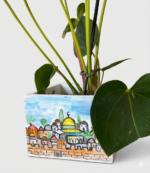 Colourful square Painted Pot - Image 3