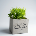 Custom Concrete Square Planter (Personalized Name Printing)